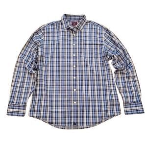 UNTUCKit Shirt XLT Men's Montecarlo Tre Fit Blue Plaid Wrinkle Free